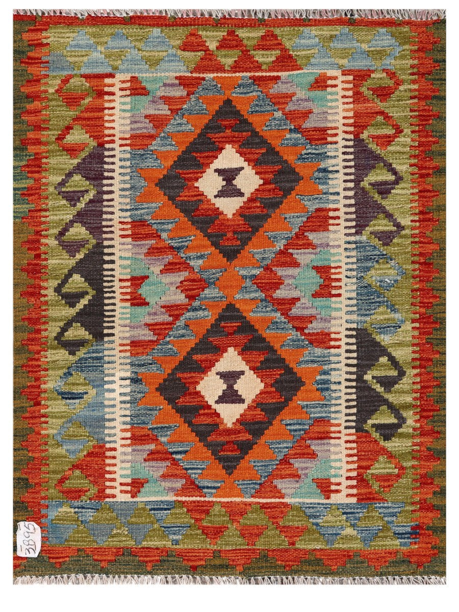 Maimana Afghanistan Kilim Rug - 109 x 82 cm - Handmade