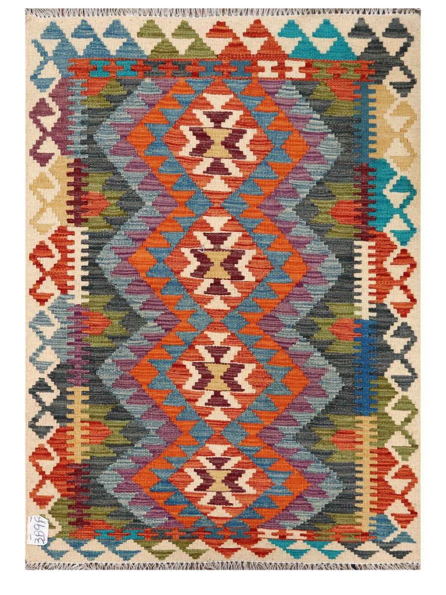 Maimana Afghanistan Kilim Rug - 122 x 86 cm - Handmade