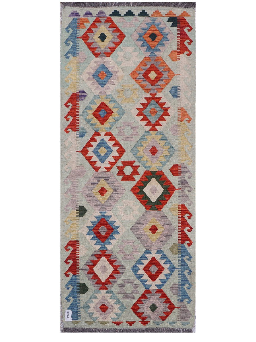 Maimana Afghanistan Kilim Rug - 200 x82 cm - Handmade