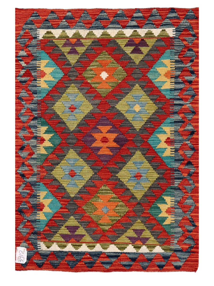 Maimana Afghanistan Kilim Rug - 116 x 79 cm - Handmade