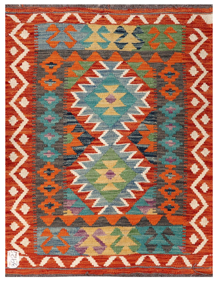 Maimana Afghanistan Kilim Rug - 104 x 79 cm - Handmade