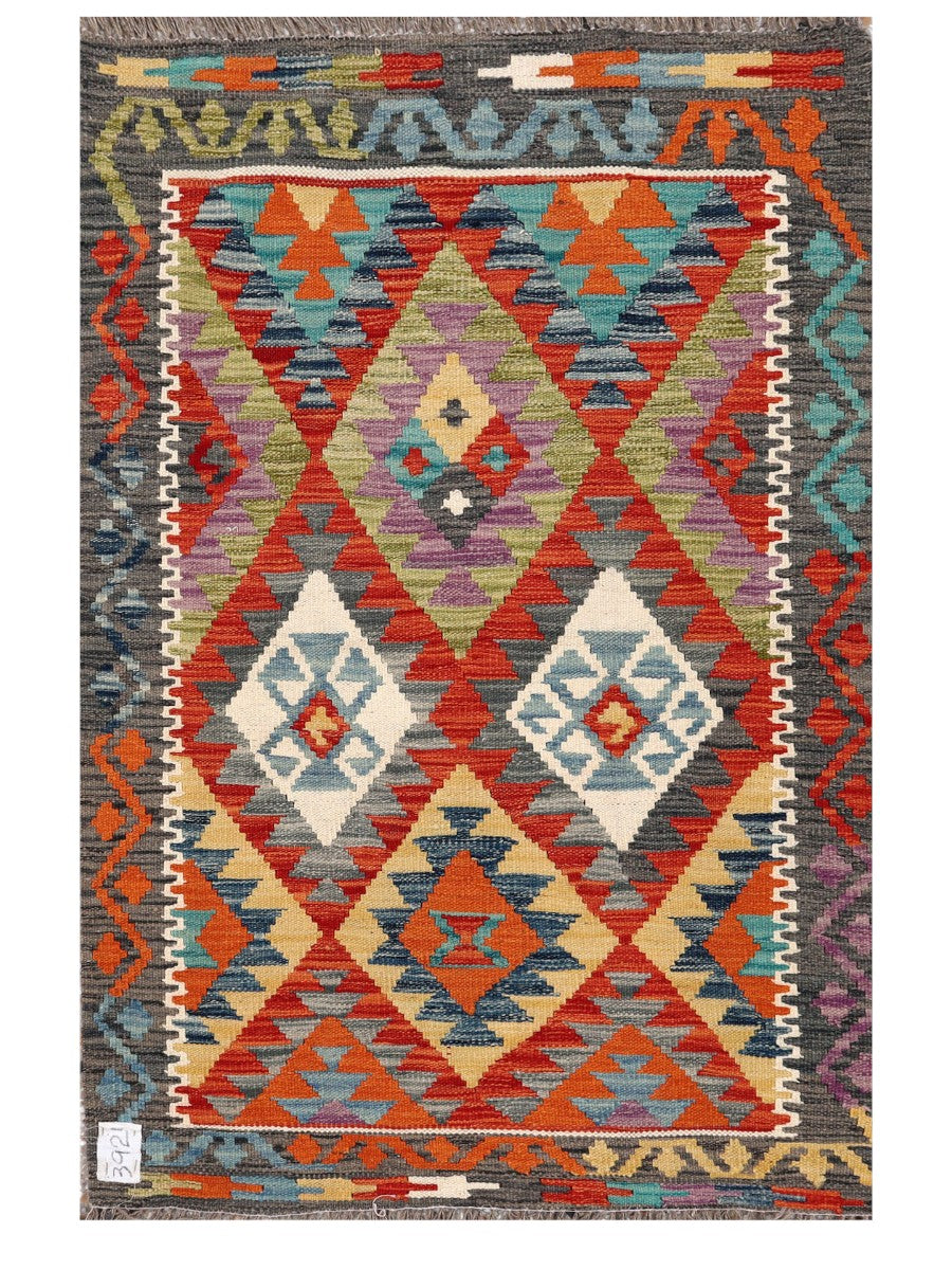 Maimana Afghanistan Kilim Rug - 123 x 81 cm - Handmade
