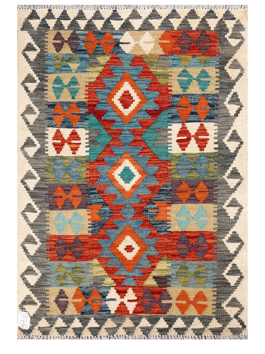 Maimana Afghanistan Kilim Rug - 123 x 85 cm - Handmade