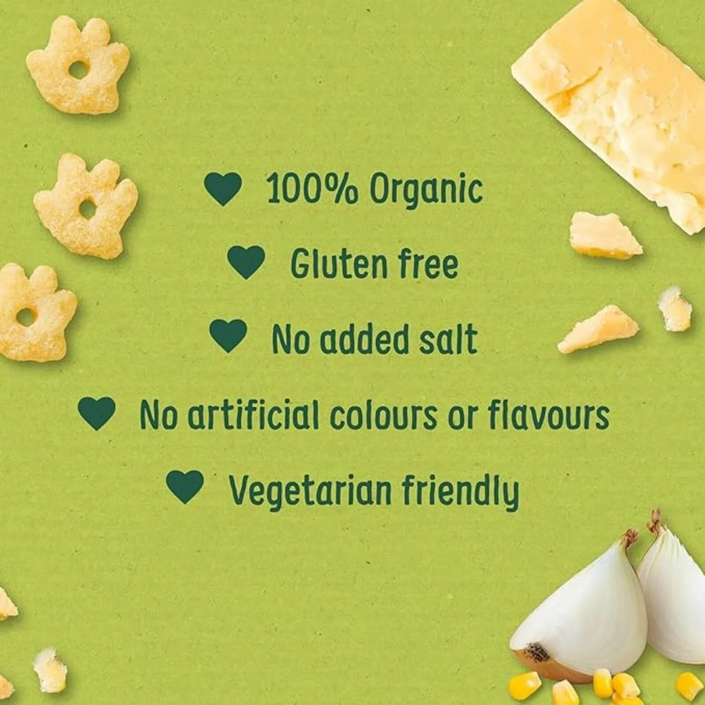 Organix snack bag claims: 100% organic, gluten free, no added salt, vegetarian