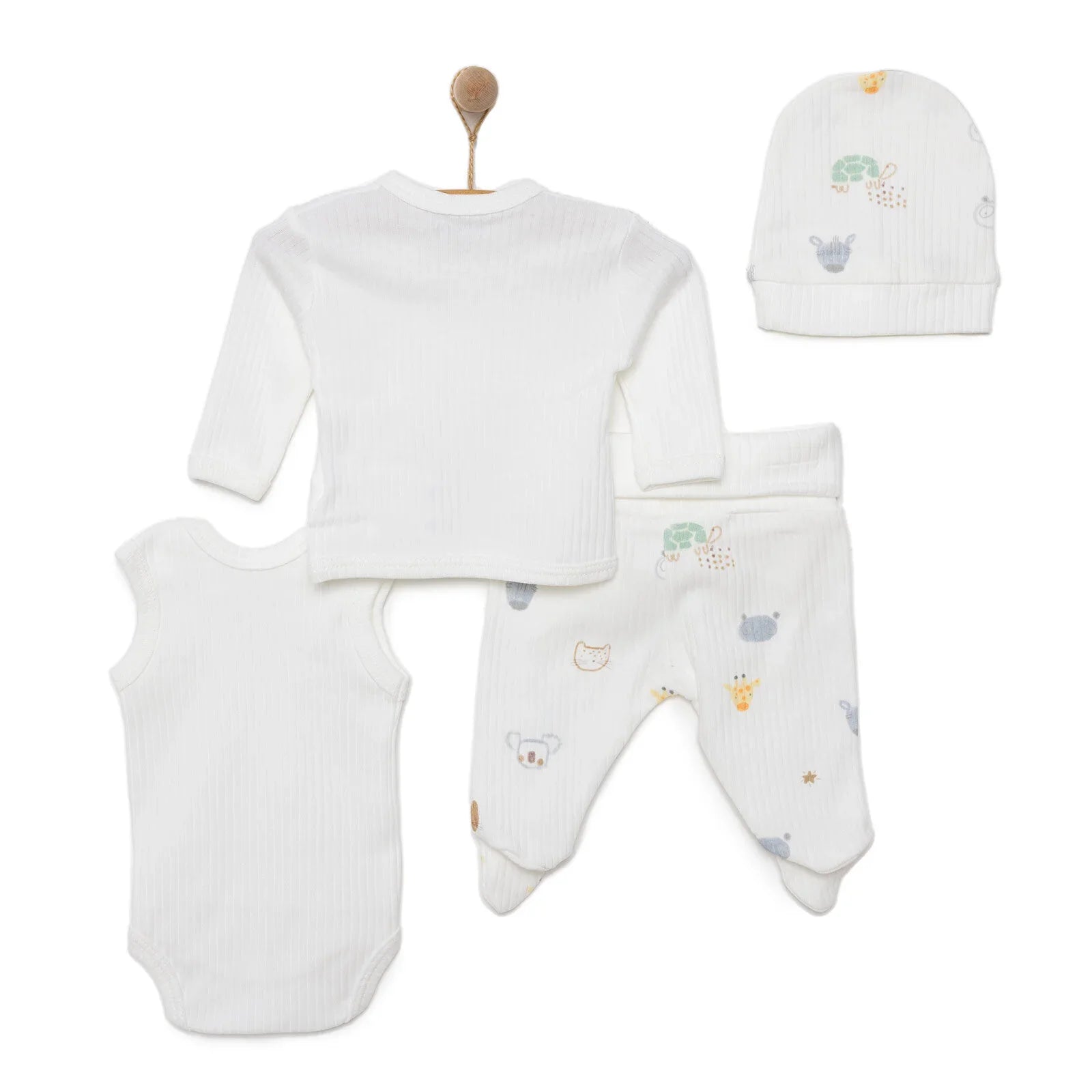 Tiffany Newborn Boy Premature Baby Set - Ecru