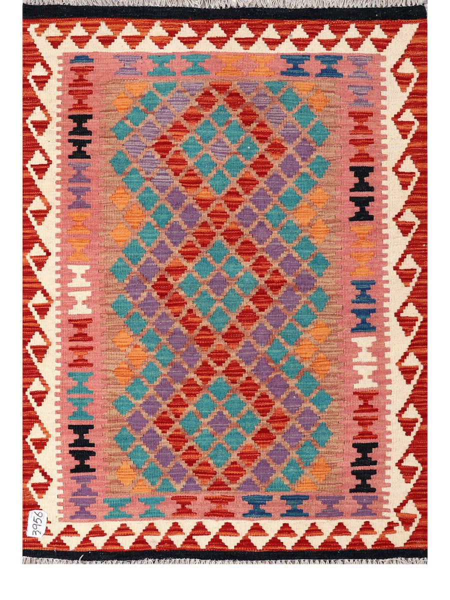 Maimana Afghanistan Kilim Rug - 147 x104 cm - Handmade
