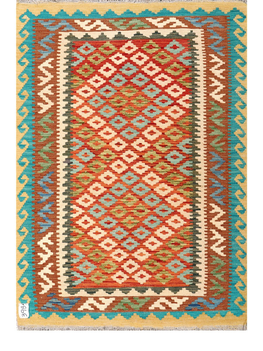 Maimana Afghanistan Kilim Rug - 148 x103 cm - Handmade
