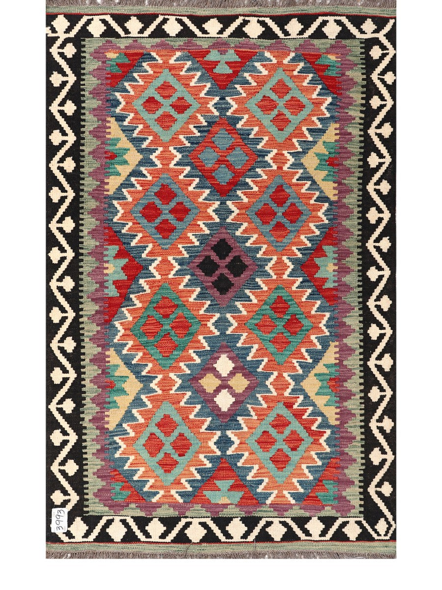 Maimana Afghanistan Kilim Rug - 160 x103 cm - Handmade