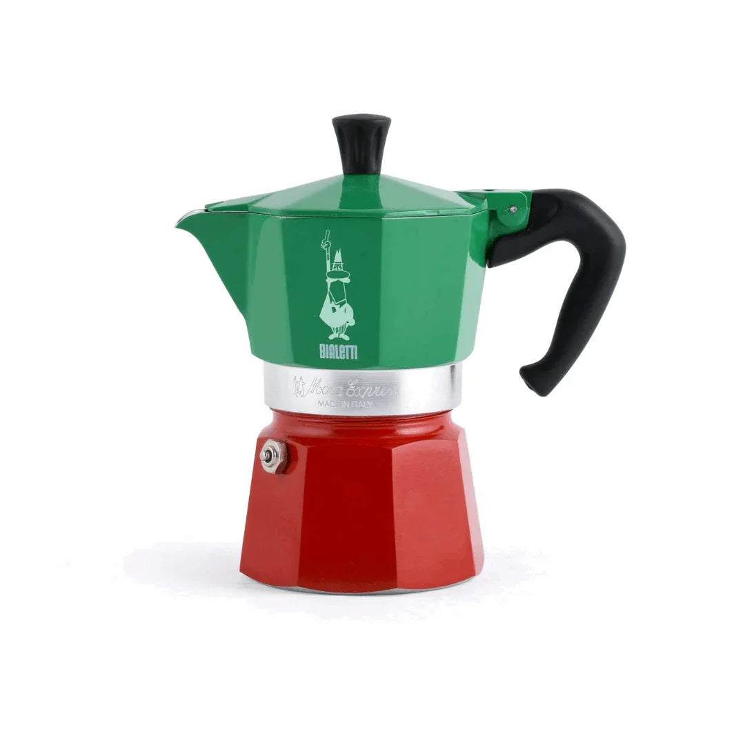 Bialetti Moka Express Tricolore Italia Stovetop Coffee Maker - Bobobiy