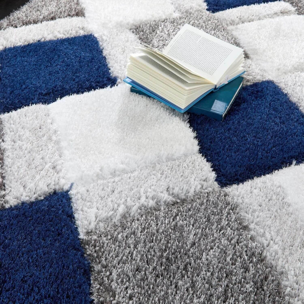 3D_Geometirc_Blue_Rug_2 - Bobobiy