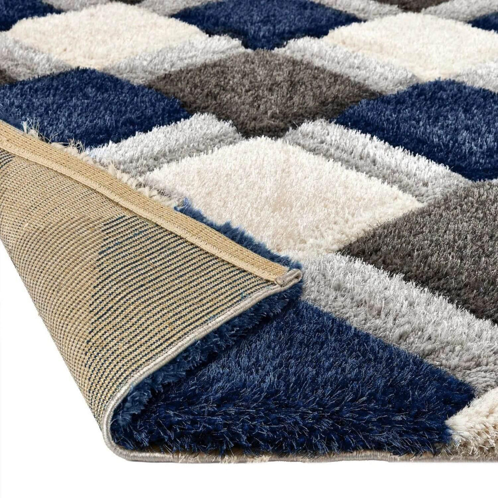 3D_Geometirc_Blue_Rug_3 - Bobobiy