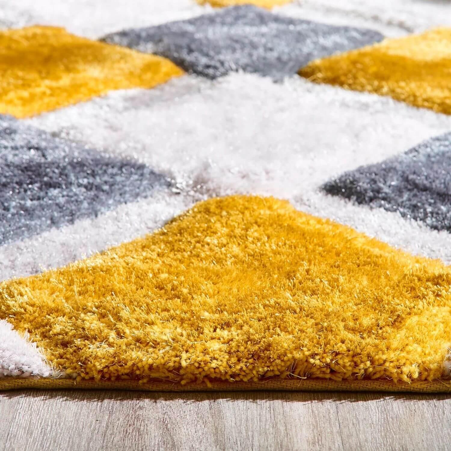 3D_Geometirc_Yellow_Rug_3 - Bobobiy