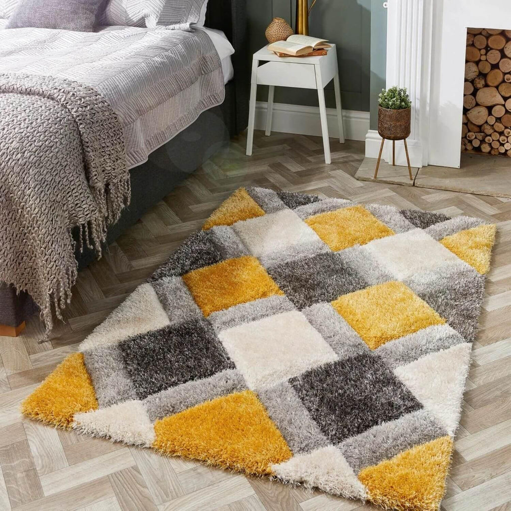 3D_Geometirc_Yellow_Rug_4 - Bobobiy