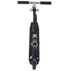 Black kick scooter steering column and front fork with padded grips