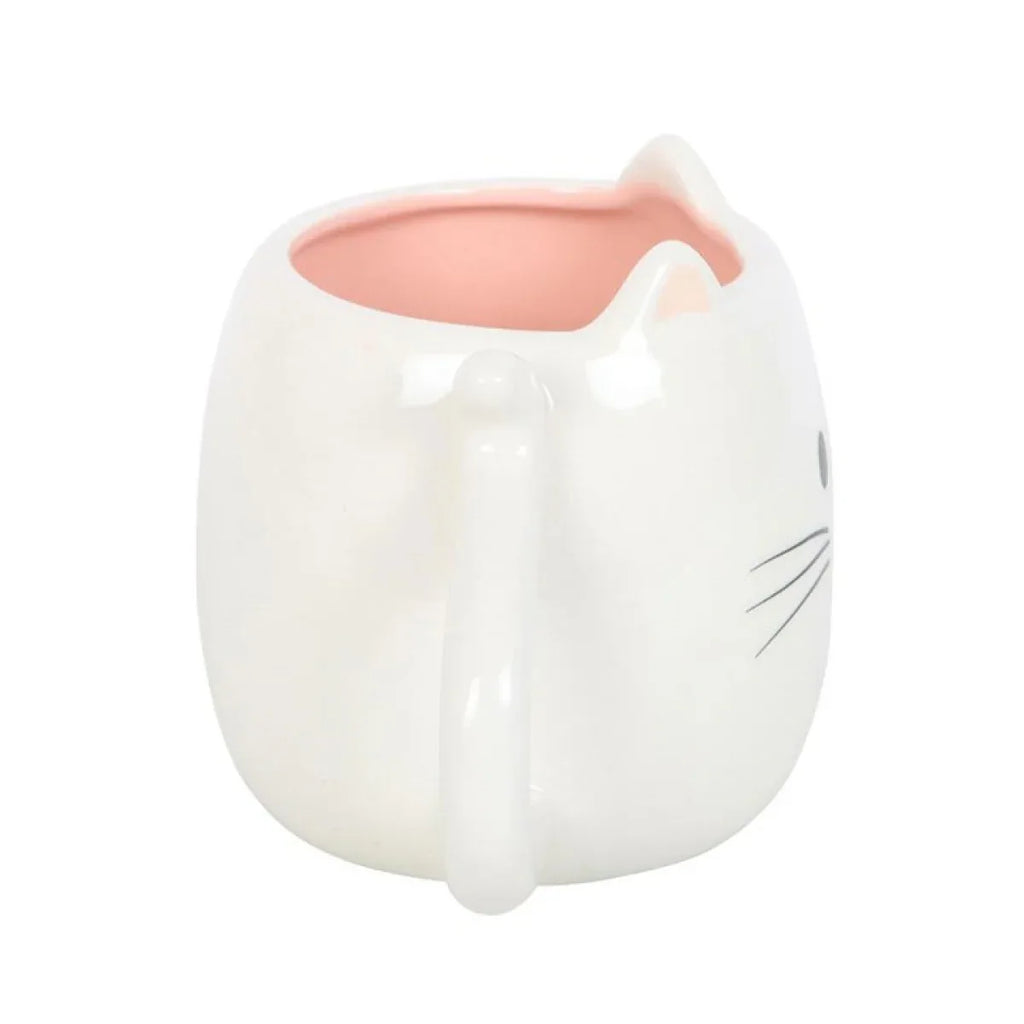 White Cat Shaped Mug - Bobobiy