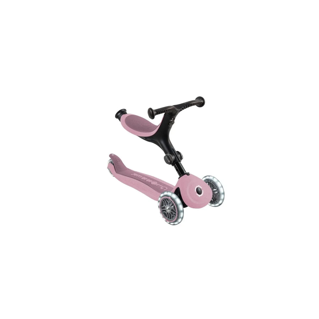 Globber Go Up Active Lights Eco Scooter - Berry