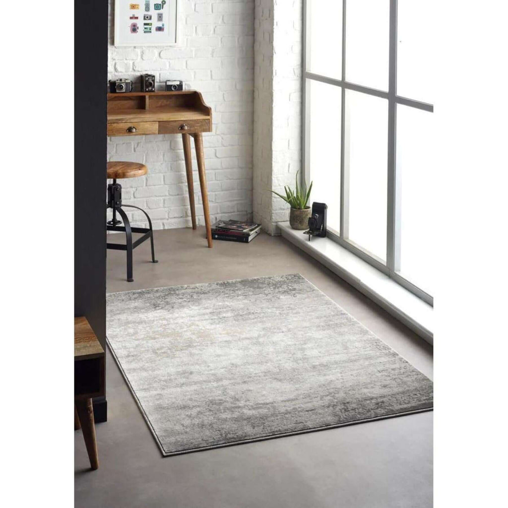Poetic Grey Abstract Rug