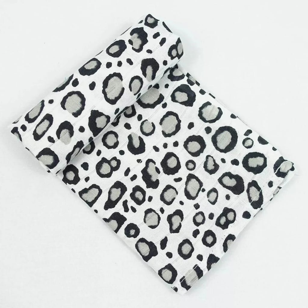 MuslinZ Bamboo/Organic Cotton Muslin Swaddle 120x120cm - Leopard