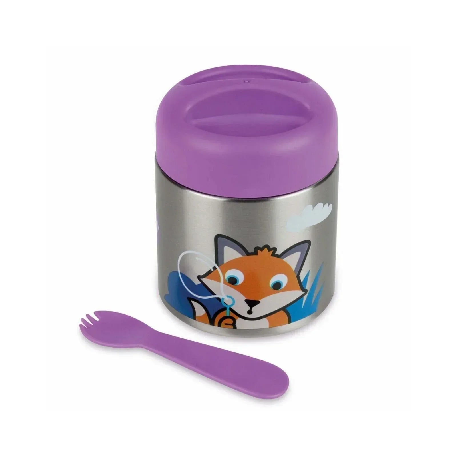 TUM TUM Thermal Food Flask with Magnetic Spork - Felicity Fox - Bobobiy