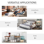 White 9-cube storage unit shown in multiple room-style scenes with open shelves