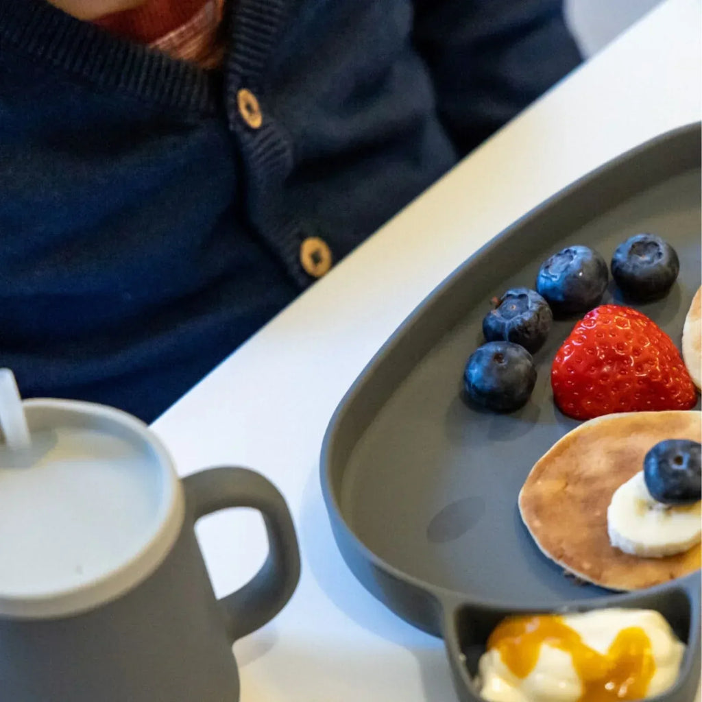 TUM TUM Silicone Weaning Bowl & Spoon Set Kev Koala - Grey - Bobobiy