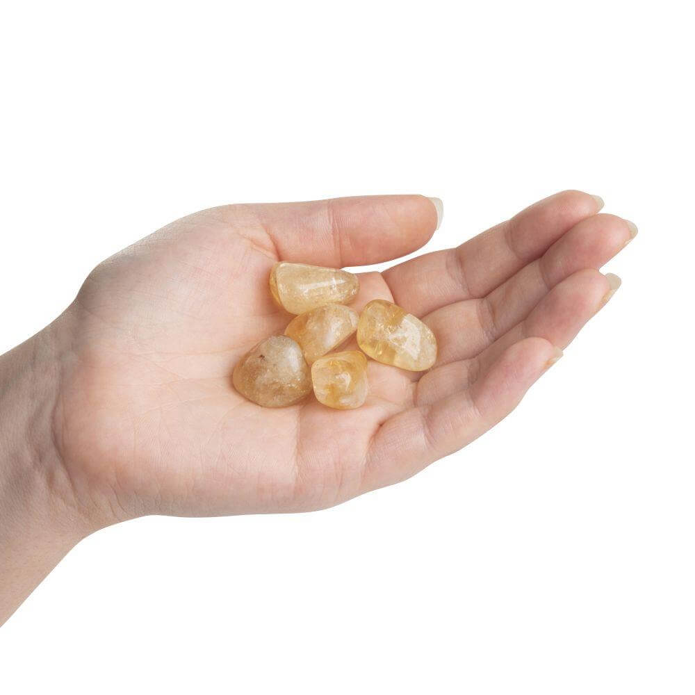 Yellow Citrine Tumblestone Mineral Collectible Precious Stone