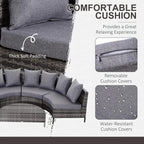 Grey thick cushioned sofa seat with removable cushion cover and water-resistant fabric