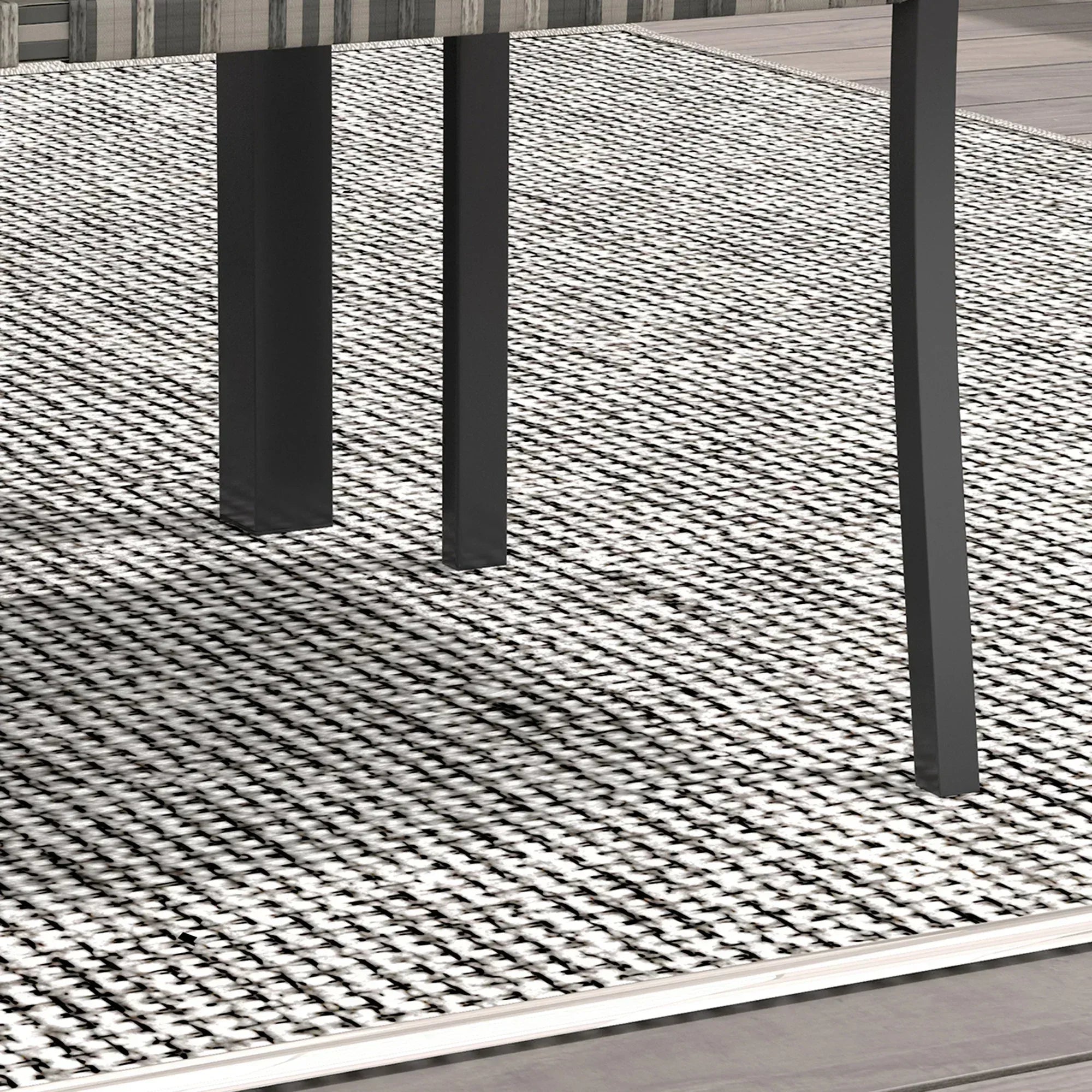 Outdoor Dining Set 5 Pieces Patio Conservatory with Tempered Glass Tabletop,4 Dining Chairs - Mixed Grey - Bobobiy