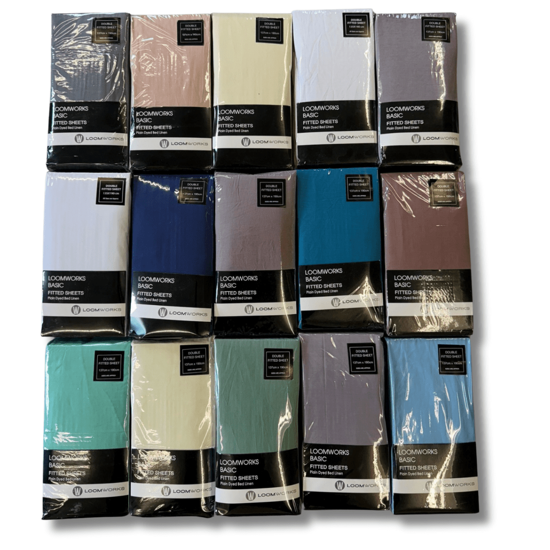 4 Pack Polycotton Easycare Fitted Sheets Soft Comfort Bedsheets Random Assorted Colours