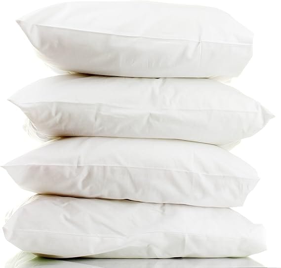 4 Pack Super Bounce Back Pillows  Luxury Premium Fibre Filling for Superior Comfort and Support