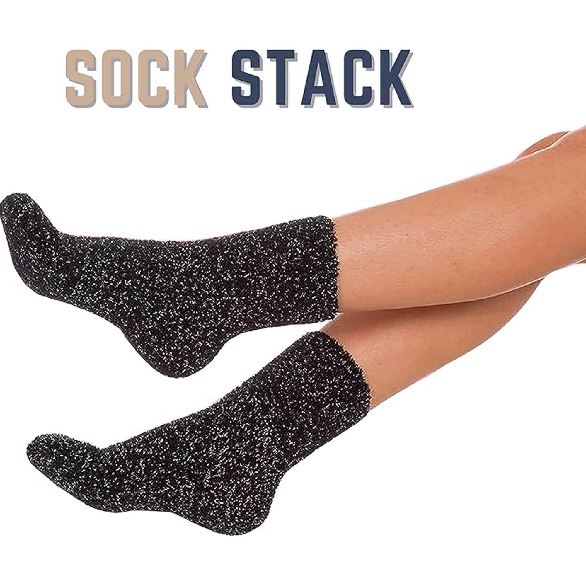 4-pack-womens-fluffy-cozy-warm-slipper-socks-fuzzy-soft-comfortable-purple-black-uk-sizes-4-8-perfect-winter-gift-by-sock-stack-black-purple-socks-1178558662 - Bobobiy
