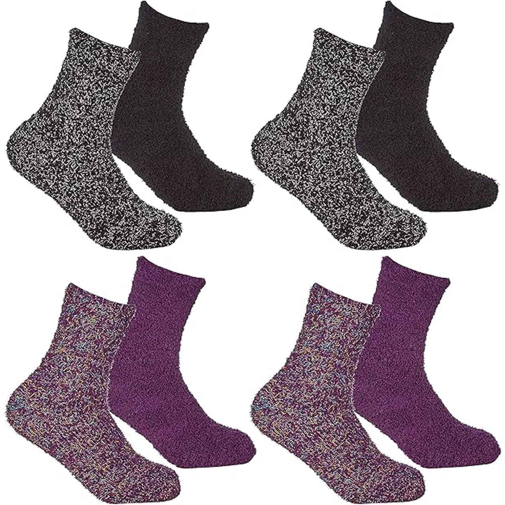 4-pack-womens-fluffy-cozy-warm-slipper-socks-fuzzy-soft-comfortable-purple-black-uk-sizes-4-8-perfect-winter-gift-by-sock-stack-black-purple-socks-1178558666 - Bobobiy