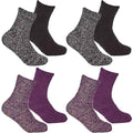4-pack-womens-fluffy-cozy-warm-slipper-socks-fuzzy-soft-comfortable-purple-black-uk-sizes-4-8-perfect-winter-gift-by-sock-stack-black-purple-socks-1178558666 - Bobobiy