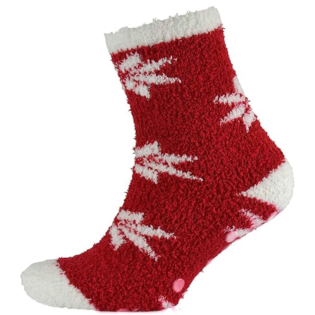 4-pairs-ladies-christmas-slipper-socks-non-skid-gripper-soles-winter-stocking-filler-gift-festive-rudolph-penguin-designs-sock-stack-socks-1179007340 - Bobobiy