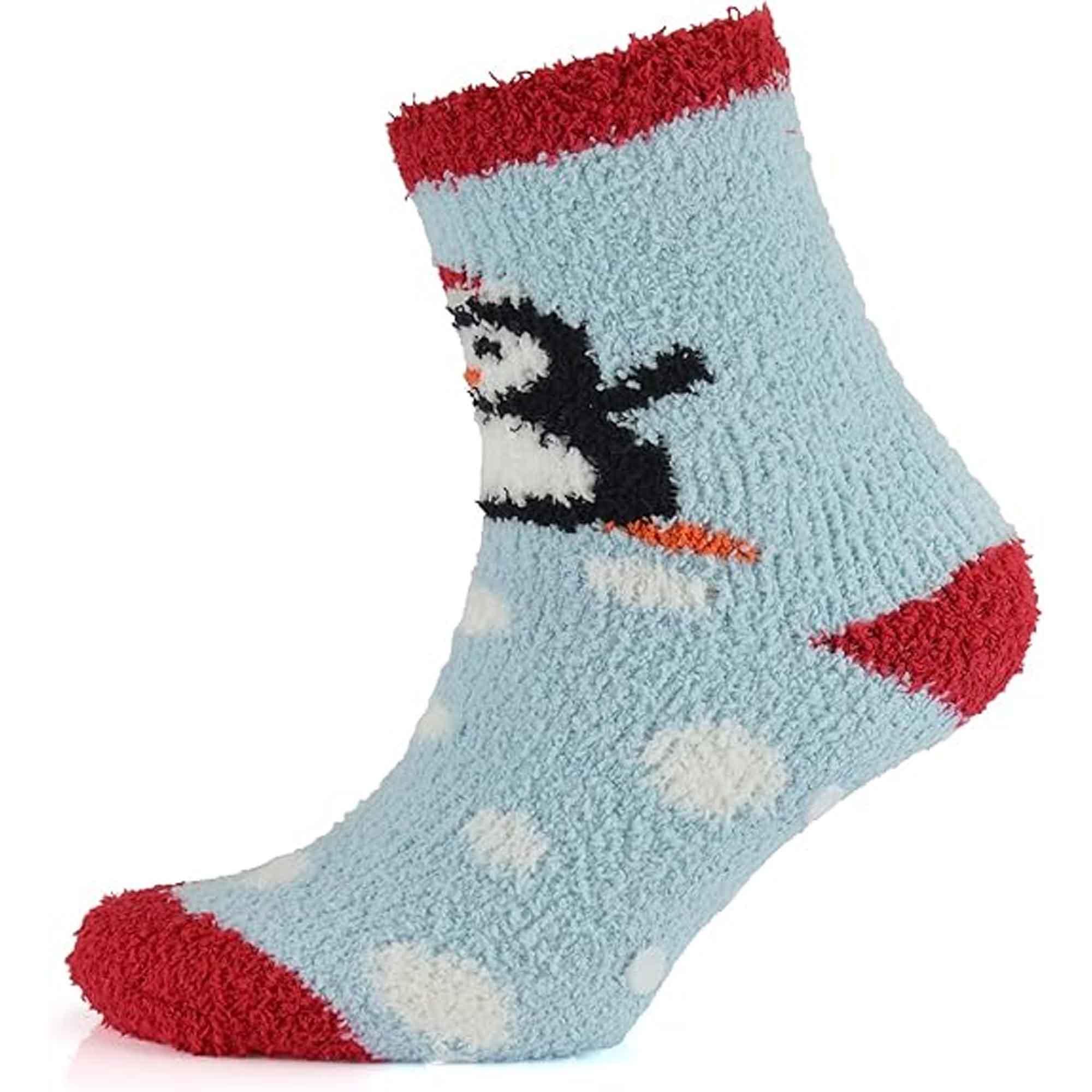 4-pairs-ladies-christmas-slipper-socks-non-skid-gripper-soles-winter-stocking-filler-gift-festive-rudolph-penguin-designs-sock-stack-socks-1179007341 - Bobobiy