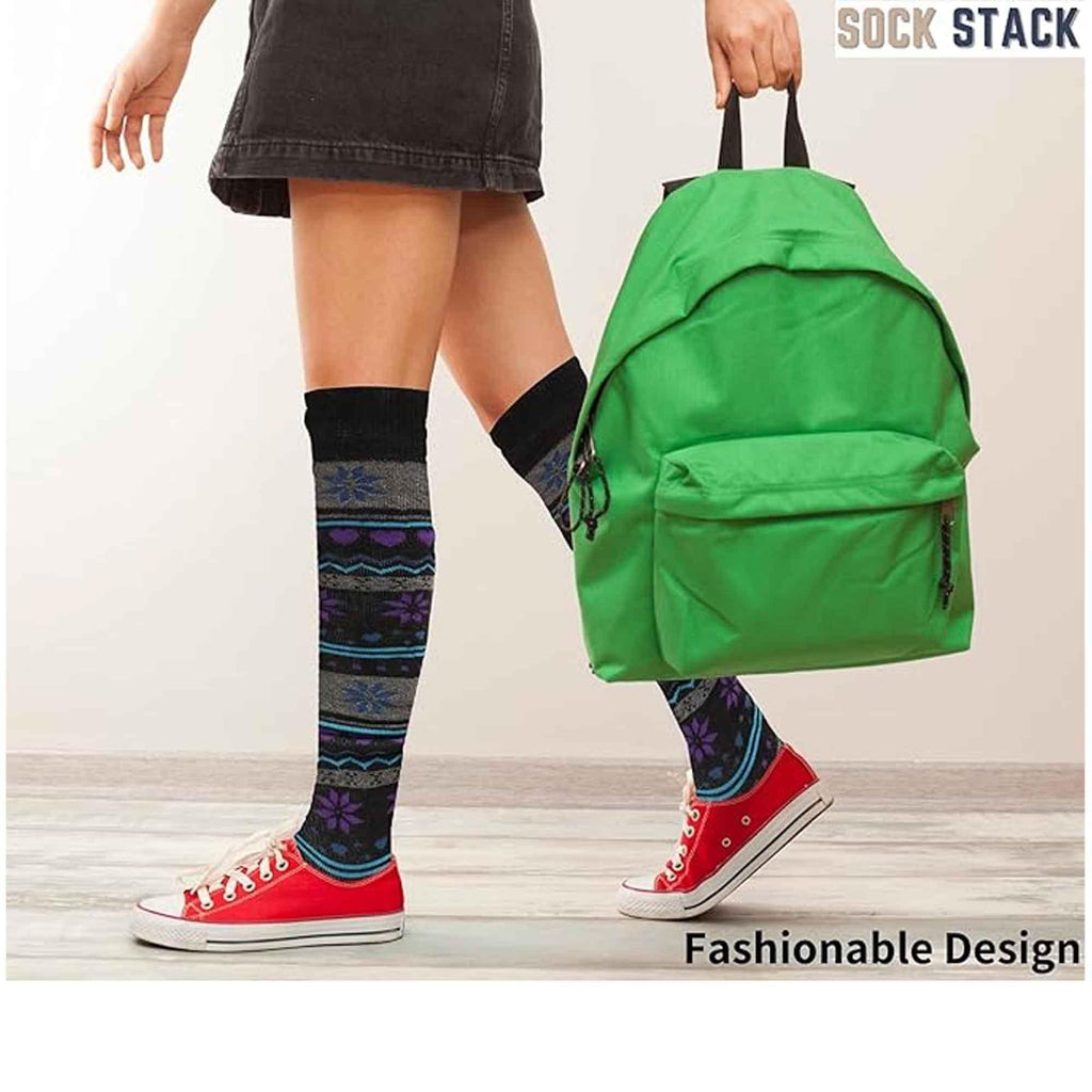 4-pairs-ladies-ski-boot-socks-knee-length-cotton-rich-with-full-cushioning-and-thermal-insulation-for-warmth-and-comfort-fair-isle-pattern-fits-sizes-4-7-by-sock-stack-4-7-fair-isle-s_6366b68e-ef5f-4b03-ac8b-eece885a3c96 - Bobobiy