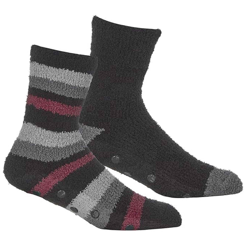 4-pairs-mens-cozy-winter-striped-fluffy-slipper-socks-non-skid-gripper-soles-warm-thick-fleece-tall-design-uk-sizes-6-11-by-sock-stack-assorted-6-11-socks-1182052968 - Bobobiy