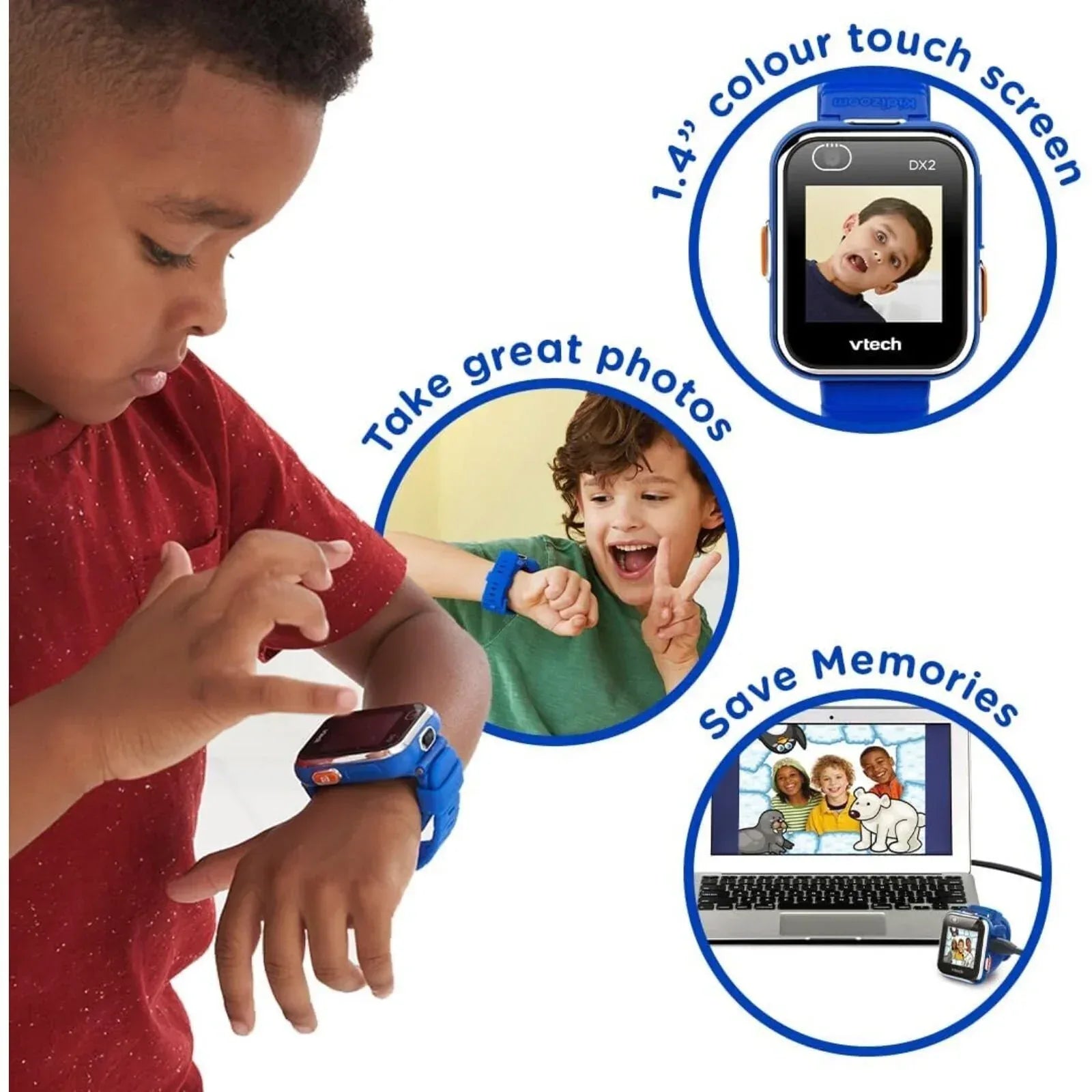 VTech Kidizoom SmartWatch DX2 - Blue - Bobobiy