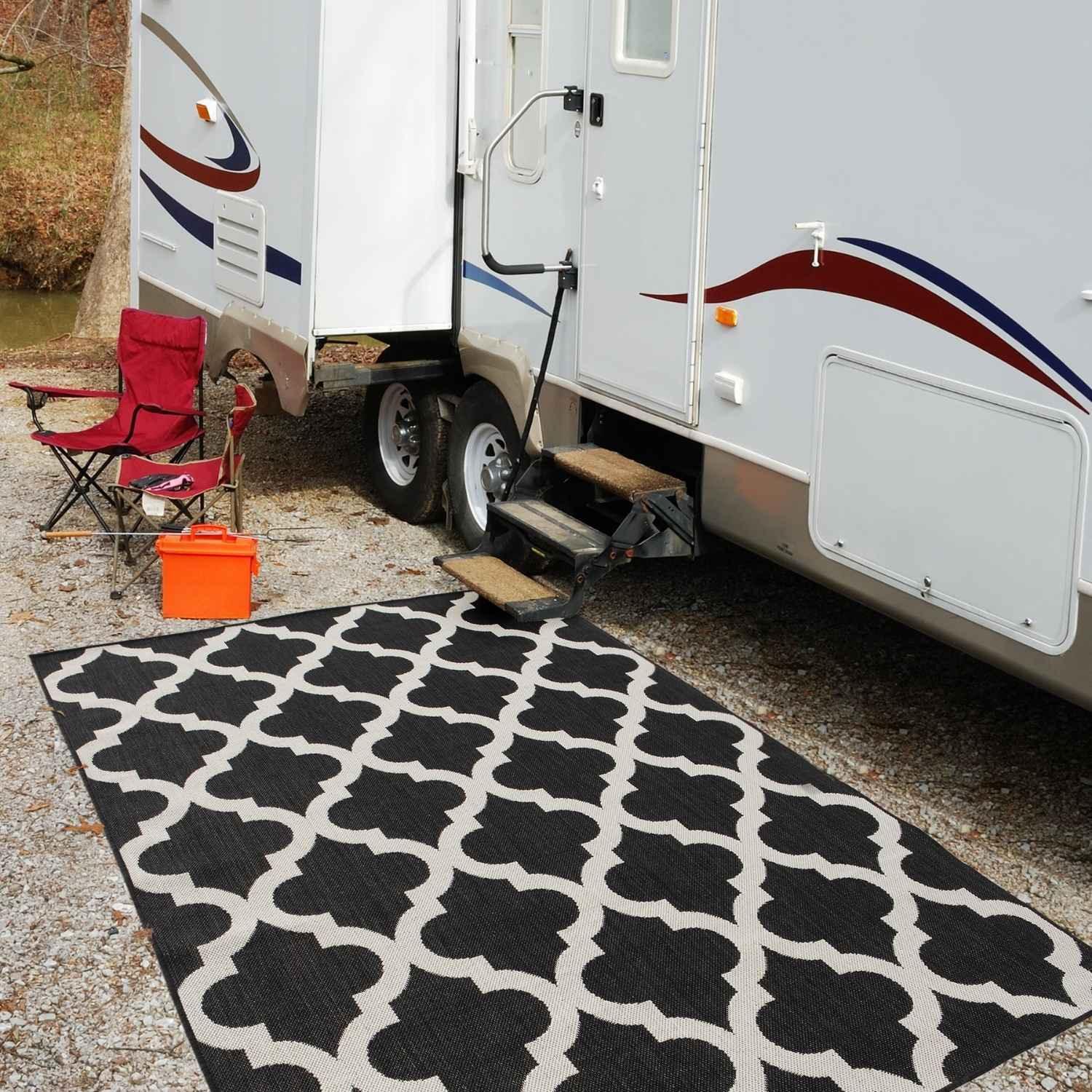 400_Ecology_Outdoor_Rug_Black-8 - Bobobiy