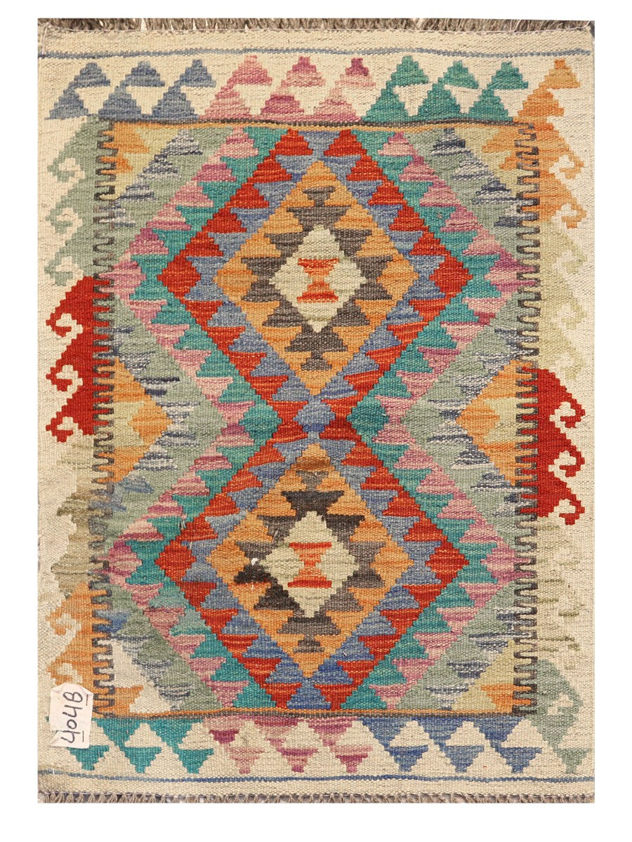 Maimana Afghanistan Kilim Rug - 86 x 61 cm - Handmade