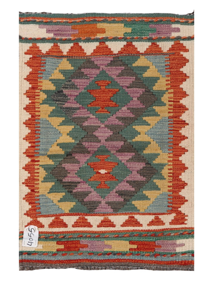 Maimana Afghanistan Kilim Rug - 82 x 55 cm - Handmade