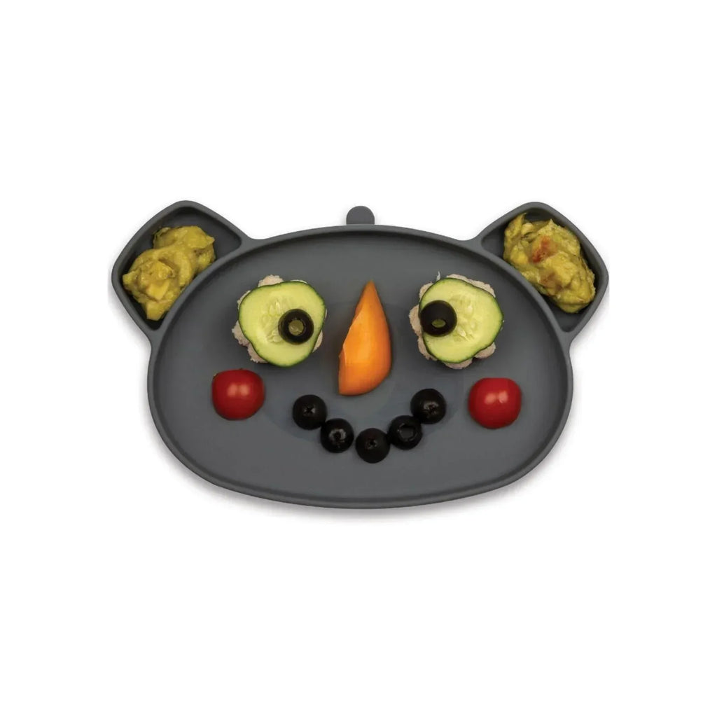 TUM TUM Silicone Weaning Bowl & Spoon Set Kev Koala - Grey - Bobobiy