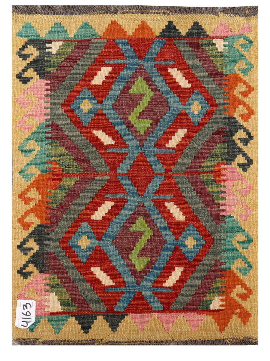 Maimana Afghanistan Kilim Rug - 84 x 61 cm - Handmade