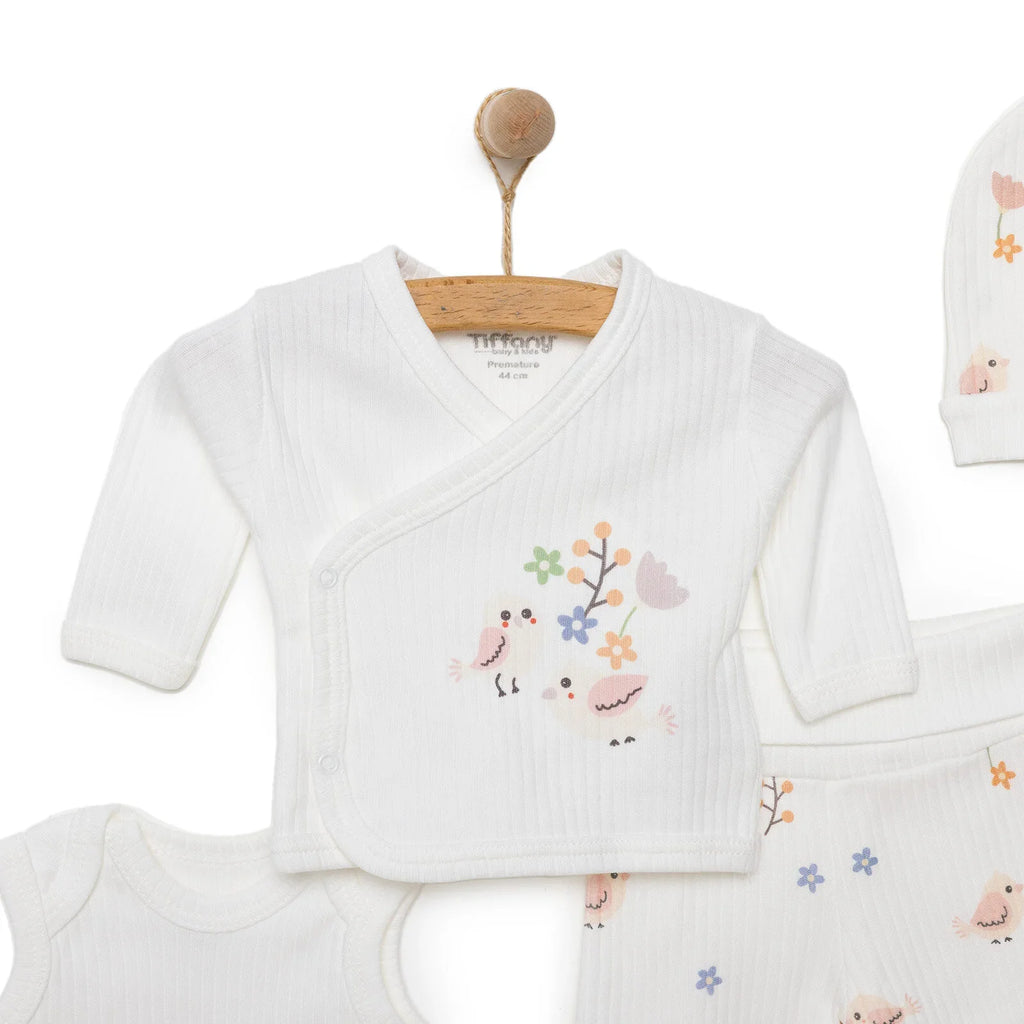 Tiffany Newborn Girl Premature Baby Set - Ecru