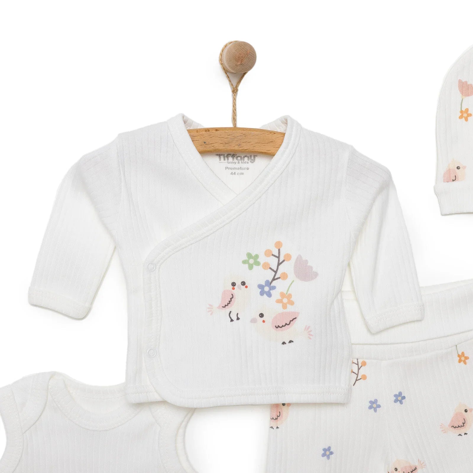 Tiffany Newborn Girl Premature Baby Set - Ecru