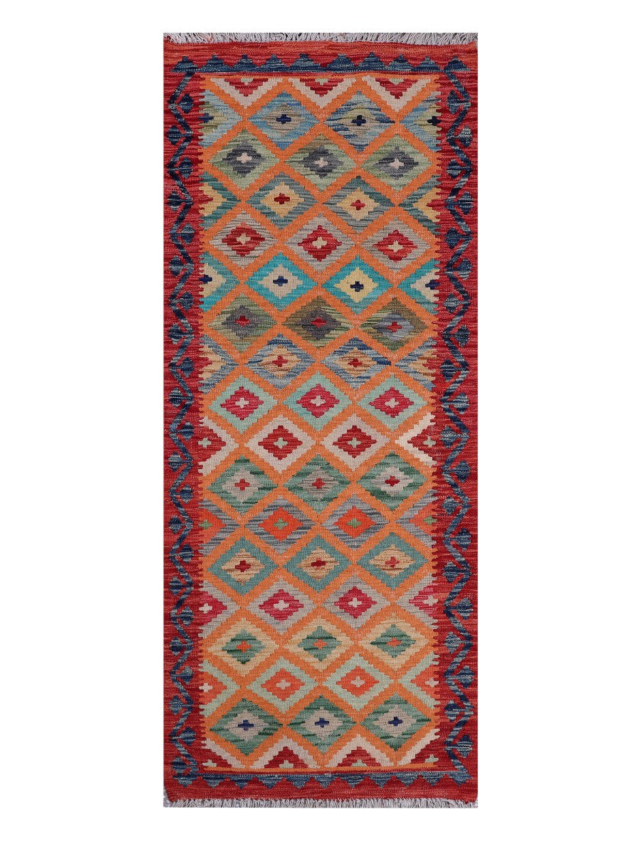 Maimana Afghanistan Kilim Rug - 195 x79 cm - Handmade