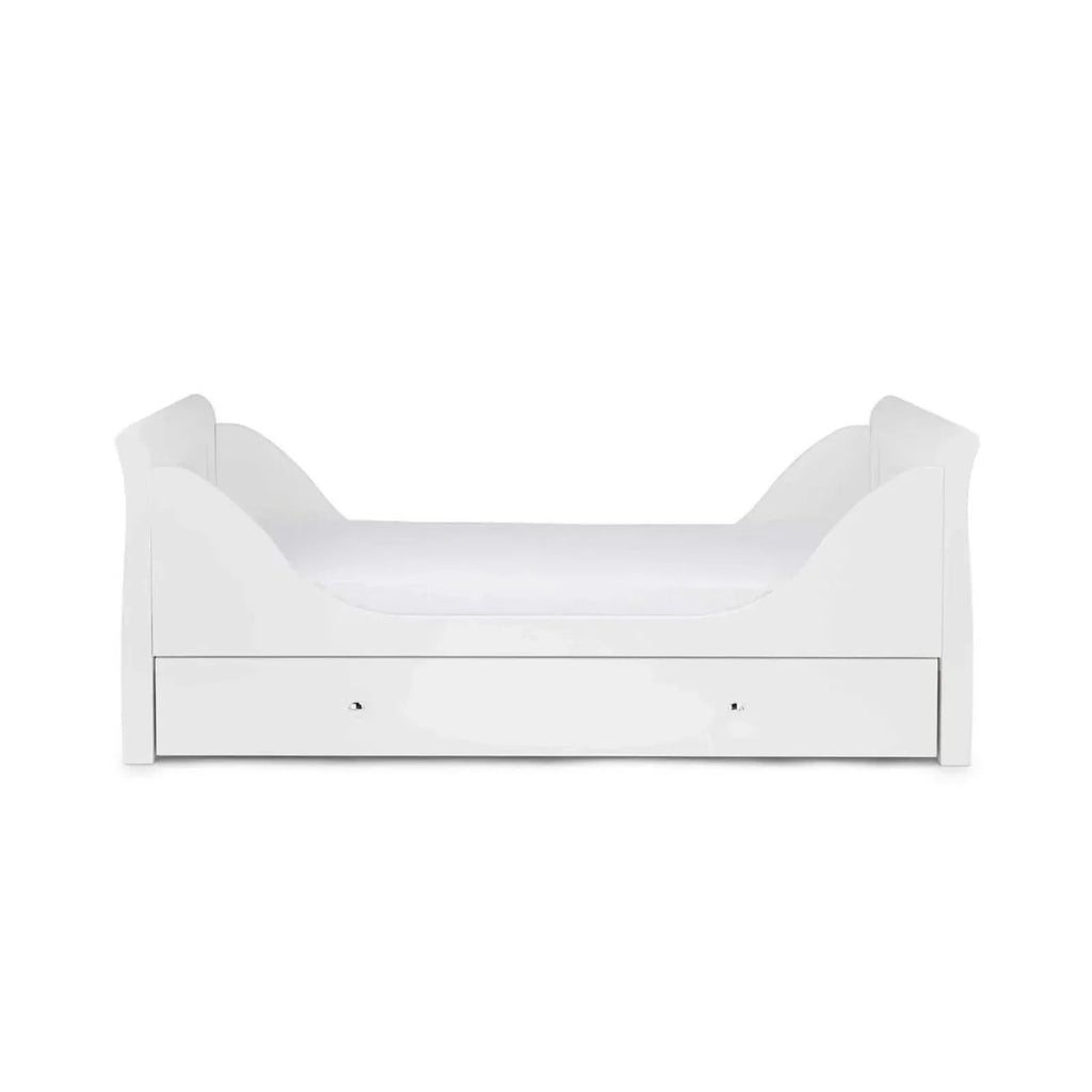 Ickle Bubba Snowdon Classic Cot Bed White - Premium Pocket Sprung Mattress - Bobobiy