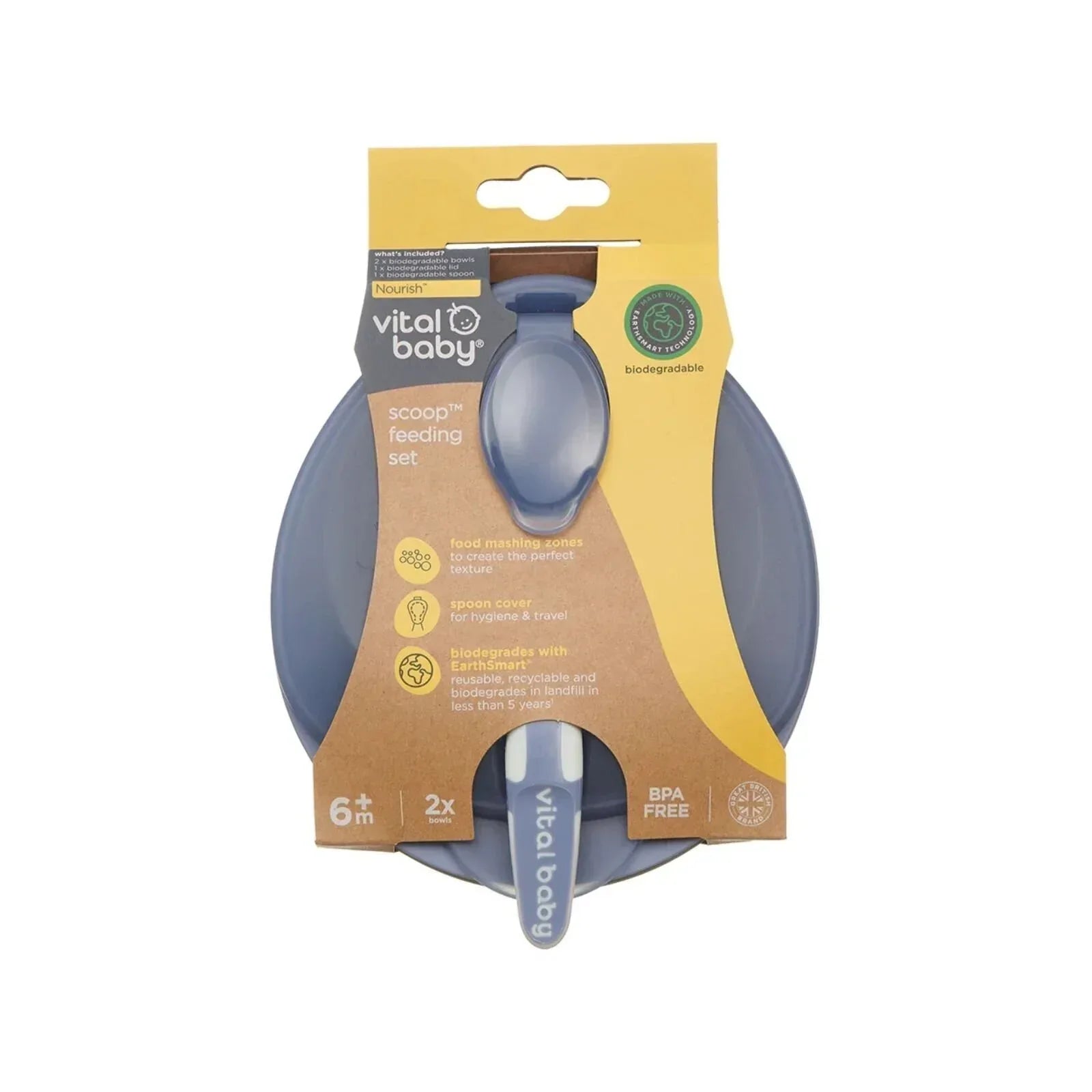 Vital Baby Nourish Scoop Feeding Set 2 pcs - Natural Grape - Bobobiy