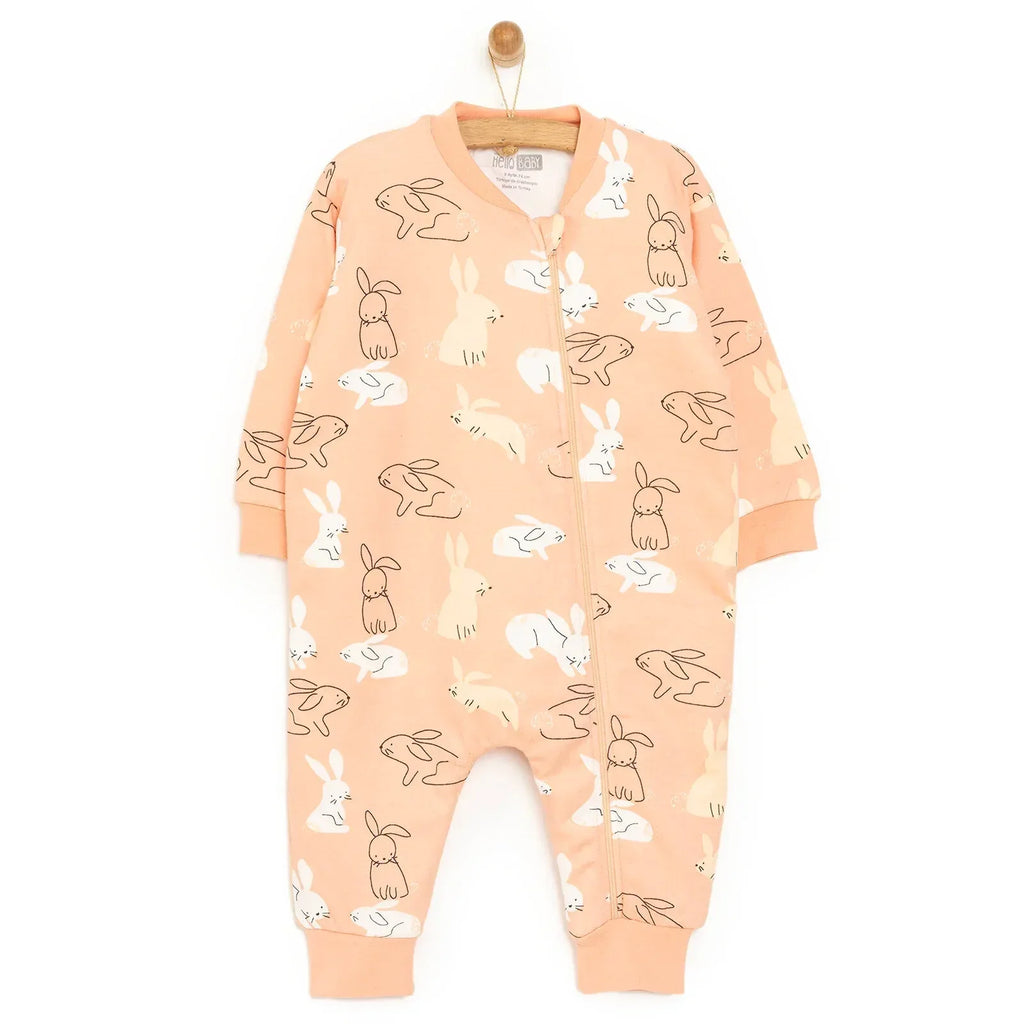 HelloBaby Girl Sleepsuit - Light Pink - Bobobiy