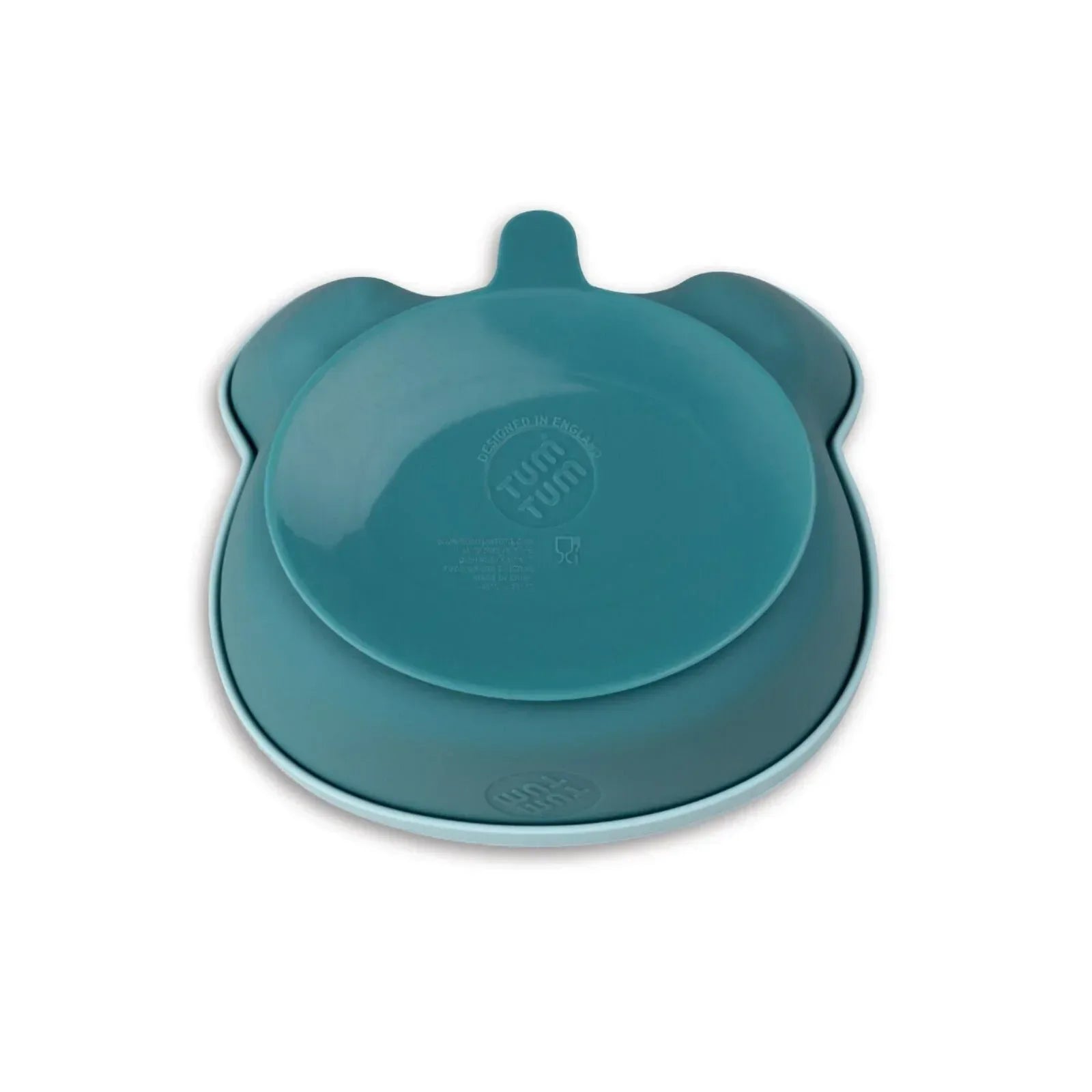 TUM TUM Silicone Weaning Bowl & Spoon Set Boris Bear - Blue - Bobobiy